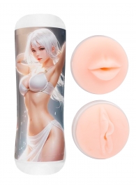 Двусторонний мастурбатор в колбе аниме - вагина и ротик - Tokyo Style - в Долгопрудном купить с доставкой