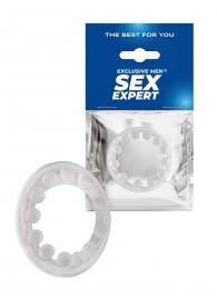 Эрекционное кольцо со стимулирующими шариками на поверхности - Sex Expert - в Долгопрудном купить с доставкой