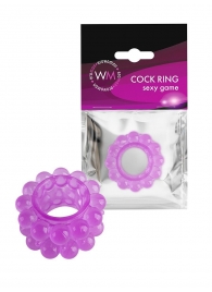 Лиловое эрекционное кольцо с 2 рядами стимулирующих шариков - Erowoman-Eroman - в Долгопрудном купить с доставкой