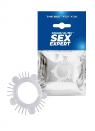 Эластичное эрекционное кольцо с шишечками и шипами - Sex Expert - в Долгопрудном купить с доставкой