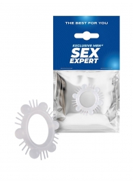 Эластичное эрекционное кольцо с шипиками и шариками - Sex Expert - в Долгопрудном купить с доставкой