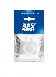 Эластичное эрекционное кольцо с шипиками и шариком - Sex Expert - в Долгопрудном купить с доставкой