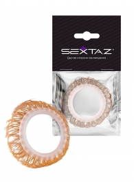 Эрекционное кольцо с бежевыми «ресничками» - Sextaz - в Долгопрудном купить с доставкой