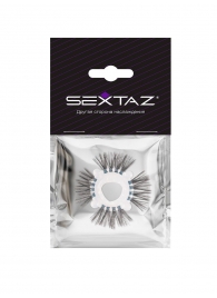 Эластичное эрекционное кольцо с черными «ресничками» - Sextaz - в Долгопрудном купить с доставкой