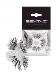 Эластичное эрекционное кольцо с черными «ресничками» - Sextaz - в Долгопрудном купить с доставкой