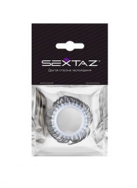 Эластичное эрекционное колечко с черными «ресничками» - Sextaz - в Долгопрудном купить с доставкой