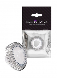 Эластичное эрекционное кольцо с длинными черными «ресничками» - Sextaz - в Долгопрудном купить с доставкой