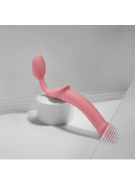 Розовый безремневой страпон Strap-on-me Semi-Realistic Bendable Strap-On size L - Strap-on-me - купить с доставкой в Долгопрудном