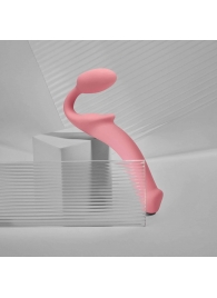 Розовый безремневой страпон Strap-on-me Semi-Realistic Bendable Strap-On size XL - Strap-on-me - купить с доставкой в Долгопрудном