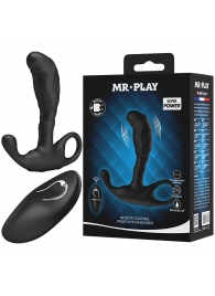 Черный изогнутый массажёр простаты с вибрацией и пультом ДУ - Baile - в Долгопрудном купить с доставкой