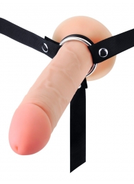 Мужской полый страпон на регулируемых ремешках - 22 см. - Sex Expert - купить с доставкой в Долгопрудном