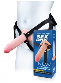 Мужской полый страпон на регулируемых ремнях - 18,5 см. - Sex Expert - купить с доставкой в Долгопрудном