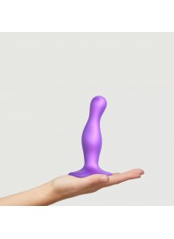 Фиолетовая насадка Strap-On-Me Dildo Plug Curvy size S - Strap-on-me - купить с доставкой в Долгопрудном
