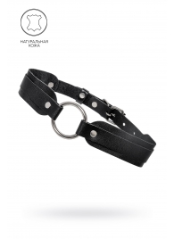 Черный кожаный чокер-ошейник со скруглёнными углами - Pecado - купить с доставкой в Долгопрудном