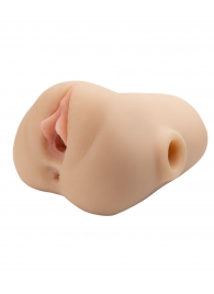 Телесный мастурбатор с вибрацией Double Pounder Vibrating Squeeze Stroker - Pipedream - в Долгопрудном купить с доставкой