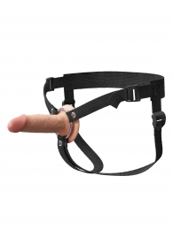 Телесный пустотелый фаллопротез 5’’ Hollow Silicone Strap-On - 14 см. - Pipedream - купить с доставкой в Долгопрудном