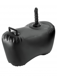 Черное надувное кресло с платформой для фиксации дилдо Body Dock Inflatable Love Seat - Pipedream - купить с доставкой в Долгопрудном