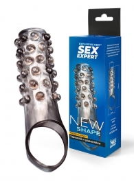 Дымчатая насадка на пенис с выпуклостями - 11 см. - Sex Expert - в Долгопрудном купить с доставкой