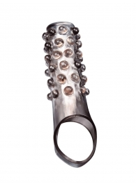 Дымчатая насадка на пенис с выпуклостями - 11 см. - Sex Expert - в Долгопрудном купить с доставкой