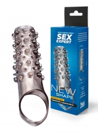 Дымчатая насадка на пенис с шипами и выпуклостями - 12 см. - Sex Expert - в Долгопрудном купить с доставкой