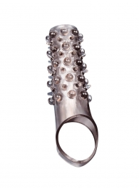 Дымчатая насадка на пенис с шипами и выпуклостями - 12 см. - Sex Expert - в Долгопрудном купить с доставкой