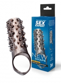 Дымчатая насадка на пенис с шипами и выпуклостями - 12,5 см. - Sex Expert - в Долгопрудном купить с доставкой