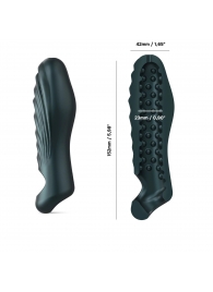 Серая силиконовая насадка на пенис с подхватом Manwan Ryzer - Manwan - в Долгопрудном купить с доставкой