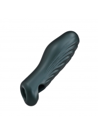 Серая силиконовая насадка на пенис с подхватом Manwan Ryzer - Manwan - в Долгопрудном купить с доставкой