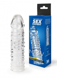 Прозрачная закрытая насадка на пенис - 17 см. - Sex Expert - в Долгопрудном купить с доставкой