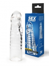 Прозрачная закрытая насадка на член - 15 см. - Sex Expert - в Долгопрудном купить с доставкой