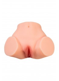 Телесный реалистичный мастурбатор-полуторс с 2 любовными входами - No Name - в Долгопрудном купить с доставкой