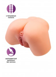 Телесный реалистичный мастурбатор-полуторс с 2 любовными входами - No Name - в Долгопрудном купить с доставкой