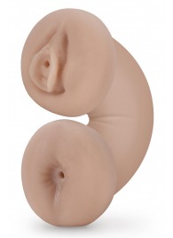 Телесный люминесцентный двусторонний мастурбатор Tasha - Blush Novelties - в Долгопрудном купить с доставкой