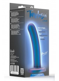 Синяя насадка с гладкой поверхностью Surrender 5.75 Inch Intermediate Pegging Dildo - 14,6 см. - Blush Novelties - купить с доставкой в Долгопрудном