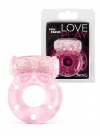 Розовое эрекционное виброкольцо с бабочкой - 1137 - в Долгопрудном купить с доставкой