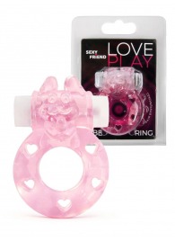 Розовое эрекционное виброкольцо в форме зайчика - 1137 - в Долгопрудном купить с доставкой