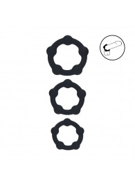 Набор из 3 эрекционных колец Beaded Silicone Cockring Set - Shots Media BV - в Долгопрудном купить с доставкой