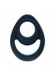 Черное эрекционное кольцо Double Ergo Silicone Cockring - Shots Media BV - в Долгопрудном купить с доставкой