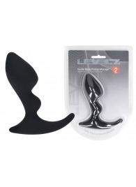 Черная анальная пробка для массажа простаты Double Ripple Silicone Prostate Massager - Shots Media BV - в Долгопрудном купить с доставкой