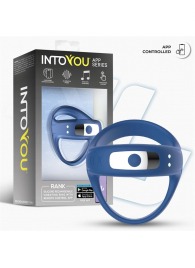 Синее интерактивное эрекционное виброкольцо Rank - Intoyou - в Долгопрудном купить с доставкой