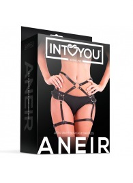 Черные стрепы на бёдра Aneir - Intoyou - купить с доставкой в Долгопрудном