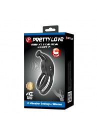 Черное перезаряжаемое виброкольцо Goodwin - Baile - в Долгопрудном купить с доставкой