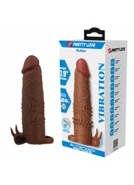 Коричневая насадка на пенис Quillon - 20 см. - Baile - в Долгопрудном купить с доставкой