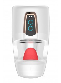 Белый мастурбатор с язычком и возвратно-поступательными движениями - Secwell - в Долгопрудном купить с доставкой