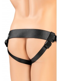 Телесный фаллопротез на черных ремнях Conall - 15 см. - ToyFa - купить с доставкой в Долгопрудном