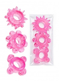 Комплект из 3 розовых эрекционных колец - Erowoman-Eroman - в Долгопрудном купить с доставкой