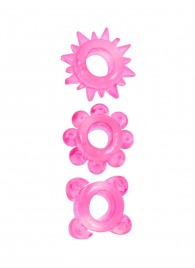 Комплект из 3 розовых эрекционных колец - Erowoman-Eroman - в Долгопрудном купить с доставкой