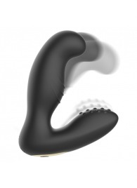 Черный вибромассажер простаты с ротацией и пультом ДУ - Ibiza - в Долгопрудном купить с доставкой