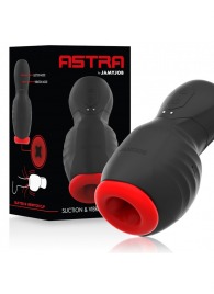 Черно-красный мастурбатор с вибрацией и всасыванием - JAMYJOB - в Долгопрудном купить с доставкой