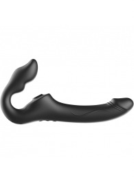 Черный безремневой страпон с 3 моторами - Ibiza - купить с доставкой в Долгопрудном